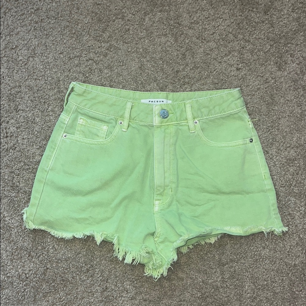 Pacsun denim green shorts